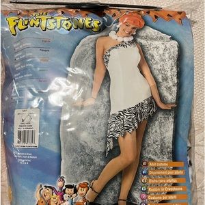 Fred Flintstone and Wilma Flintstone costumes.